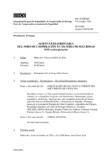 Diario de la 834ª Sesión extraordinaria del Foro de Cooperación en materia de Seguridad  