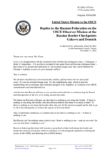 Statement by the Delegation of the United States of America in response to the statement by the Delegation of the Russian Federation