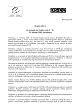 Joint declaration by the OSCE and the Council of Europe at the 14th High-level "2+2" meeting (sl)