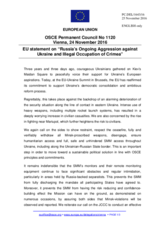 Statement by the Slovak EU Presidency on the Russia’s ongoing aggression against Ukraine and illegal occupation of Crimea