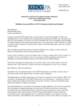 Remarks by Ms. Christine Muttonen, President