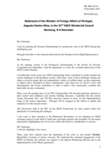 Statement by H.E. Augusto Santos Silva, Minister for Foreign Affairs
