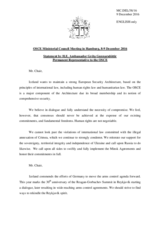 Statement by H.E. Greta Gunnarsdottir, Ambassador 