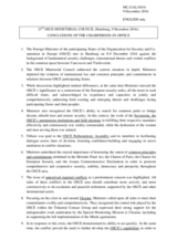 Conclusion of the OSCE Chairperson-in-Office