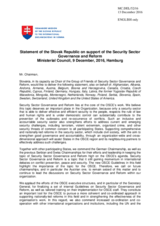 Joint Statement on Support of the Security Sector Governance and Reform