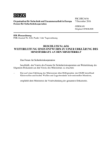 Beschluss Nr. 6/16 des Forums für Sicherheitskooperation