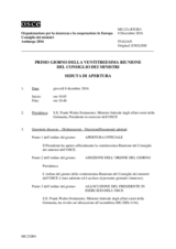 MC(23).JOUR/1 - First Day of the 23rd Meeting of the Ministerial Council 