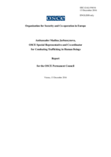 Report by the OSCE Special Representative and Co-ordinator for Combating Trafficking in Human Beings, Ambassador Madina Jarbussynova