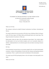 Statement by the Delegation of Norway, also on behalf of Iceland, Liechtenstein, San Marino and Switzerland, on the death penalty in the United States of America