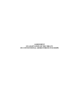 Agreement on Adaptation of the Treaty on Conventional Armed Forces in Europe