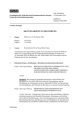 Journal der 840. Plenarsitzung des Forums