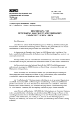 Beschluss Nr. 7/09, Mitwirkung von Frauen am Politischen und Öffentlichen Leben