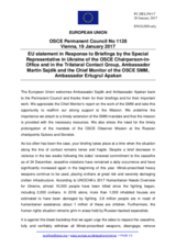 Statement by the Maltese EU Presidency in response to the update by Ambassador Martin Sajdik and to the report by Ambassador Ertugrul Apakan