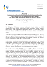 Statement by the Delegation of Ukraine in response to the update by Ambassador Martin Sajdik and to the report by Ambassador Ertugrul Apakan