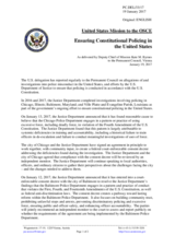 Statement by the Delegation of the United States of America on ensuring constitutional policing in the United States of America
