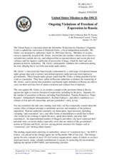 Statement by the Delegation of the United States of America on the continued inclusion of civil society organizations in the register of “foreign agents” in the Russian Federation