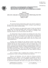 Statement by the Delegation of Armenia in response to the statement by the Delegation of Azerbaijan on the non-implementation of United Nations Security Council resolutions and its implications for the OSCE Minsk Process