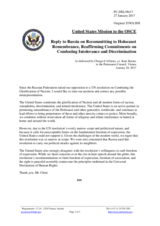 Statement by the Delegation of the United States of America in response to the statement by the Delegation of the Russian Federation