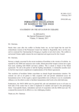 Statement by the Delegation of Norway on the recent developments in eastern Ukraine