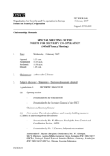 Journal of the 843rd Special Plenary Meeting of the Forum for Security Co-operation