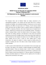 Statement by the Maltese EU Presidency on the situation in and around Ukraine