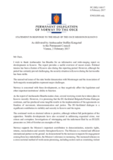 Statement by the Delegation of Norway in response to the report by the Head of the OSCE Mission in Kosovo, Ambassador Jan Braathu