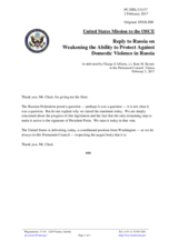 Statement by the Delegation of the United States of America in response to the statement by the Delegation of the Russian Federation