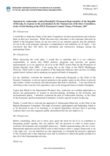 Statement by the Delegation of Slovenia in response to the presentations by the Chairpersons of the Security Committee, of the Economic and Environmental Committee, and of the Human Dimension Committee