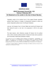 Statement by the Maltese EU Presidency on the verdict in the trial of Mr. A. Navalny in the Russian Federation