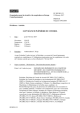 Journal de la 1133ème séance plénière du Conseil