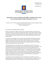 Statement by the Delegation of Norway in response to the presentations by Colonel G. Youstra, Mr. S. Gugerel, Mr. I. Ilinca, and Chief Imam N. ef. Hadžić