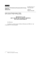 Decision No. 8/16 - Time and Place of the Next Meeting of the OSCE Ministerial Council