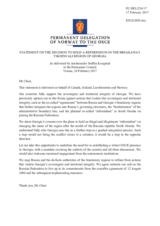 Statement by the Delegation of Norway, also on behalf of Canada, Iceland and Liechtenstein, on the so-called referendum in the occupied Tskhinvali region of Georgia