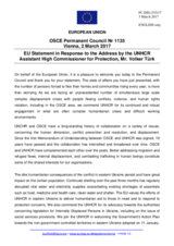 Statement by the Maltese EU Presidency in response to the address by UNHCR Assistant High Commissioner for Protection, H.E. Volker Türk