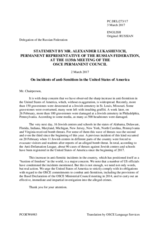 Statement by the Delegation of the Russian Federation on the anti-Semitic incidents in the United States of America