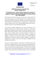 Statement by the Maltese EU Presidency on the human rights violations by the Russian Federation in the illegally occupied Autonomous Republic of Crimea and the city of Sevastopol