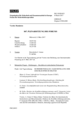 Journal der 847. Plenarsitzung des Forums