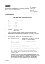 Giornale della 847a Seduta plenaria del Foro di cooperazione per la sicurezza