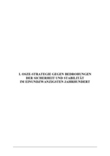 OSZE-Strategie gegen Bedrohungen der Sicherheit und Stabilität im einundzwanzigsten Jahrhundert