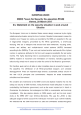 Statement by the Maltese EU Presidency on the situation in and around Ukraine