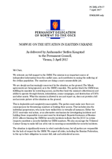 Statement by the Delegation of Norway in response to the updates on the situation in eastern Ukraine