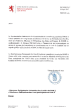 Response by the Delegation of Luxembourg to the Questionnaire on the Code of Conduct on Politico-Military Aspects of Security