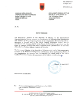 Response by the Delegation of Albania to the Questionnaire on the Code of Conduct on Politico-Military Aspects of Security