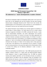 Statement by the Maltese EU Presidency in response to the updates on the situation in eastern Ukraine