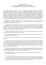 Concluding Act of the Negotiation on Personnel Strength of Conventional Armed Forces in Europe (CFE-1A Agreement) (fr)