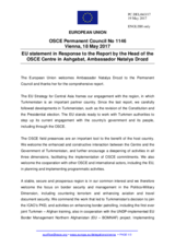 Statement by the Maltese EU Presidency in response to the report by the Head of the OSCE Centre in Ashgabat, Ambassador Natalya Drozd