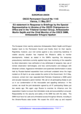 Statement by the Maltese EU Presidency in response to the update by Ambassador Martin Sajdik and to the report by Ambassador Ertugrul Apakan