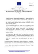Statement by the Maltese EU Presidency on the death penalty in Belarus