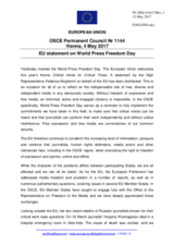 Statement by the Maltese EU Presidency on the World Press Freedom Day, celebrated on 3 May 2017