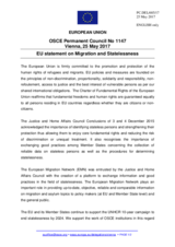 Statement by the Maltese EU Presidency in response to the statement by the Delegation of the Russian Federation on the statelessness in Europe
